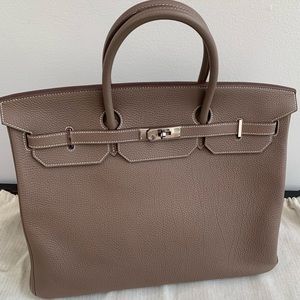 Hermès Togo Birkin 40cm Handbag in Etoupe